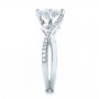 18k White Gold Custom Split Shank Diamond Engagement Ring - Side View -  101751 - Thumbnail