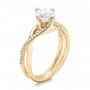 14k Yellow Gold 14k Yellow Gold Custom Split Shank Diamond Engagement Ring - Three-Quarter View -  101239 - Thumbnail