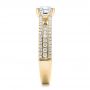 18k Yellow Gold 18k Yellow Gold Custom Split Shank Diamond Engagement Ring - Side View -  100774 - Thumbnail