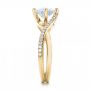 18k Yellow Gold 18k Yellow Gold Custom Split Shank Diamond Engagement Ring - Side View -  101751 - Thumbnail