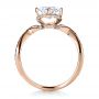 14k Rose Gold 14k Rose Gold Custom Split Shank Diamond Engagment Ring - Front View -  1293 - Thumbnail