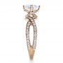 18k Rose Gold 18k Rose Gold Custom Split Shank Diamond Engagment Ring - Side View -  1293 - Thumbnail