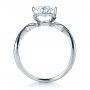 18k White Gold Custom Split Shank Diamond Engagment Ring - Front View -  1293 - Thumbnail