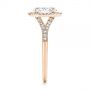 14k Rose Gold 14k Rose Gold Custom Split Shank Diamond Halo Engagement Ring - Side View -  105862 - Thumbnail