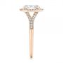 18k Rose Gold 18k Rose Gold Custom Split Shank Diamond Halo Engagement Ring - Side View -  105862 - Thumbnail