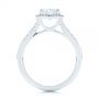  Platinum Platinum Custom Split Shank Diamond Halo Engagement Ring - Front View -  105862 - Thumbnail