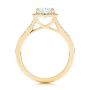 14k Yellow Gold 14k Yellow Gold Custom Split Shank Diamond Halo Engagement Ring - Front View -  105862 - Thumbnail