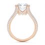 14k Rose Gold 14k Rose Gold Custom Split Shank Diamond Pave Engagement Ring - Front View -  107242 - Thumbnail