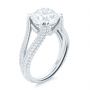 18k White Gold 18k White Gold Custom Split Shank Diamond Pave Engagement Ring - Three-Quarter View -  107242 - Thumbnail