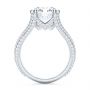  Platinum Custom Split Shank Diamond Pave Engagement Ring - Front View -  107242 - Thumbnail