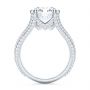  Platinum Custom Split Shank Diamond Pave Engagement Ring - Front View -  107242 - Thumbnail
