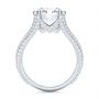 18k White Gold 18k White Gold Custom Split Shank Diamond Pave Engagement Ring - Front View -  107242 - Thumbnail