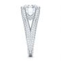 18k White Gold 18k White Gold Custom Split Shank Diamond Pave Engagement Ring - Side View -  107242 - Thumbnail