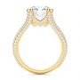 14k Yellow Gold 14k Yellow Gold Custom Split Shank Diamond Pave Engagement Ring - Front View -  107242 - Thumbnail