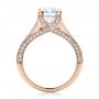 18k Rose Gold 18k Rose Gold Custom Split Shank Engagement Ring - Front View -  1440 - Thumbnail