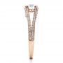 14k Rose Gold 14k Rose Gold Custom Split Shank Engagement Ring - Side View -  1440 - Thumbnail