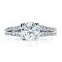  Platinum Custom Split Shank Engagement Ring - Top View -  1440 - Thumbnail