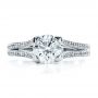 14k White Gold 14k White Gold Custom Split Shank Engagement Ring - Top View -  1440 - Thumbnail