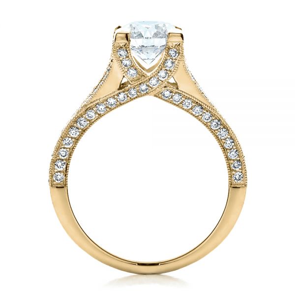 14k Yellow Gold 14k Yellow Gold Custom Split Shank Engagement Ring - Front View - 1440
