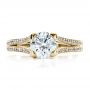 18k Yellow Gold 18k Yellow Gold Custom Split Shank Engagement Ring - Top View -  1440 - Thumbnail