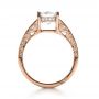 18k Rose Gold 18k Rose Gold Custom Split Shank Princess Cut Engagement Ring - Front View -  1132 - Thumbnail