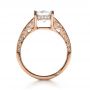 14k Rose Gold 14k Rose Gold Custom Split Shank Princess Cut Engagement Ring - Front View -  1132 - Thumbnail