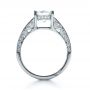 14k White Gold Custom Split Shank Princess Cut Engagement Ring - Front View -  1132 - Thumbnail