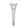  Platinum Platinum Custom Split Shank Princess Cut Engagement Ring - Side View -  1132 - Thumbnail