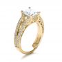 18k Yellow Gold 18k Yellow Gold Custom Split Shank Princess Cut Engagement Ring - Three-Quarter View -  1132 - Thumbnail