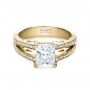 14k Yellow Gold 14k Yellow Gold Custom Split Shank Princess Cut Engagement Ring - Flat View -  1132 - Thumbnail