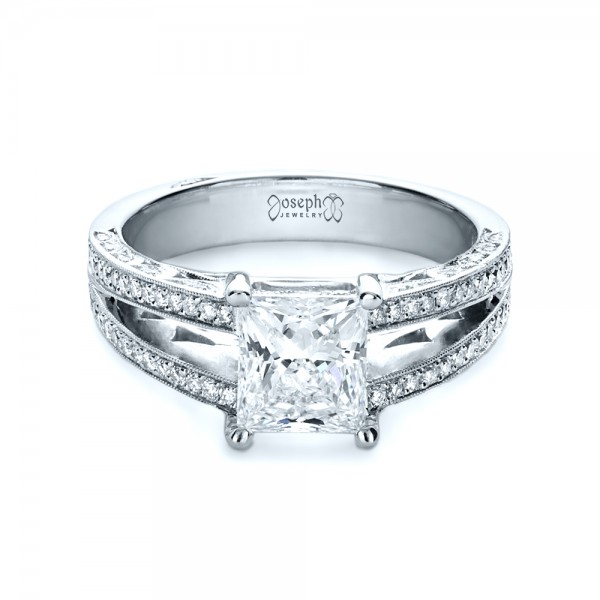 Split shank engagement rings princess cut