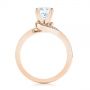14k Rose Gold 14k Rose Gold Custom Swirled Wrap Diamond Engagement Ring - Front View -  105120 - Thumbnail