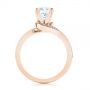 18k Rose Gold 18k Rose Gold Custom Swirled Wrap Diamond Engagement Ring - Front View -  105120 - Thumbnail