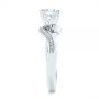 18k White Gold 18k White Gold Custom Swirled Wrap Diamond Engagement Ring - Side View -  105120 - Thumbnail