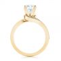 14k Yellow Gold 14k Yellow Gold Custom Swirled Wrap Diamond Engagement Ring - Front View -  105120 - Thumbnail