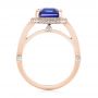 14k Rose Gold 14k Rose Gold Custom Tanzanite And Diamond Engagement Ring - Front View -  102968 - Thumbnail