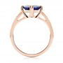 14k Rose Gold 14k Rose Gold Custom Tanzanite And Diamond Engagement Ring - Front View -  103149 - Thumbnail