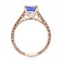 18k Rose Gold 18k Rose Gold Custom Tanzanite And Diamond Engagement Ring - Front View -  103340 - Thumbnail