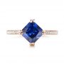 14k Rose Gold 14k Rose Gold Custom Tanzanite And Diamond Engagement Ring - Top View -  103149 - Thumbnail
