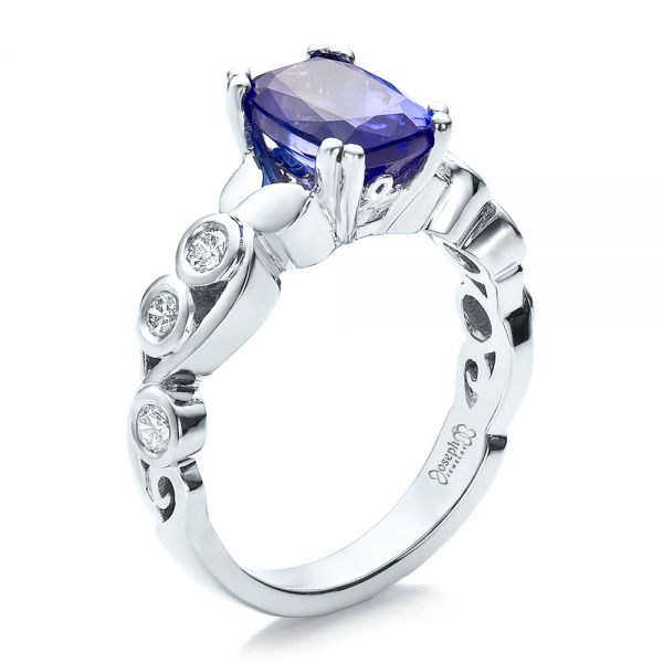 handelaar leef ermee Systematisch 18k White Gold Custom Tanzanite And Diamond Engagement Ring #100112 -  Seattle Bellevue | Joseph Jewelry