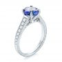  Platinum Platinum Custom Tanzanite And Diamond Engagement Ring - Three-Quarter View -  103340 - Thumbnail