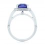  Platinum Custom Tanzanite And Diamond Engagement Ring - Front View -  102968 - Thumbnail