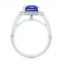  Platinum Custom Tanzanite And Diamond Engagement Ring - Front View -  102968 - Thumbnail