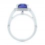 18k White Gold 18k White Gold Custom Tanzanite And Diamond Engagement Ring - Front View -  102968 - Thumbnail