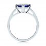  Platinum Custom Tanzanite And Diamond Engagement Ring - Front View -  103149 - Thumbnail
