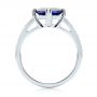 18k White Gold 18k White Gold Custom Tanzanite And Diamond Engagement Ring - Front View -  103149 - Thumbnail