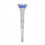  Platinum Platinum Custom Tanzanite And Diamond Engagement Ring - Side View -  103340 - Thumbnail