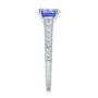 18k White Gold 18k White Gold Custom Tanzanite And Diamond Engagement Ring - Side View -  103340 - Thumbnail