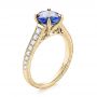 18k Yellow Gold 18k Yellow Gold Custom Tanzanite And Diamond Engagement Ring - Three-Quarter View -  103340 - Thumbnail