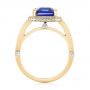 18k Yellow Gold 18k Yellow Gold Custom Tanzanite And Diamond Engagement Ring - Front View -  102968 - Thumbnail